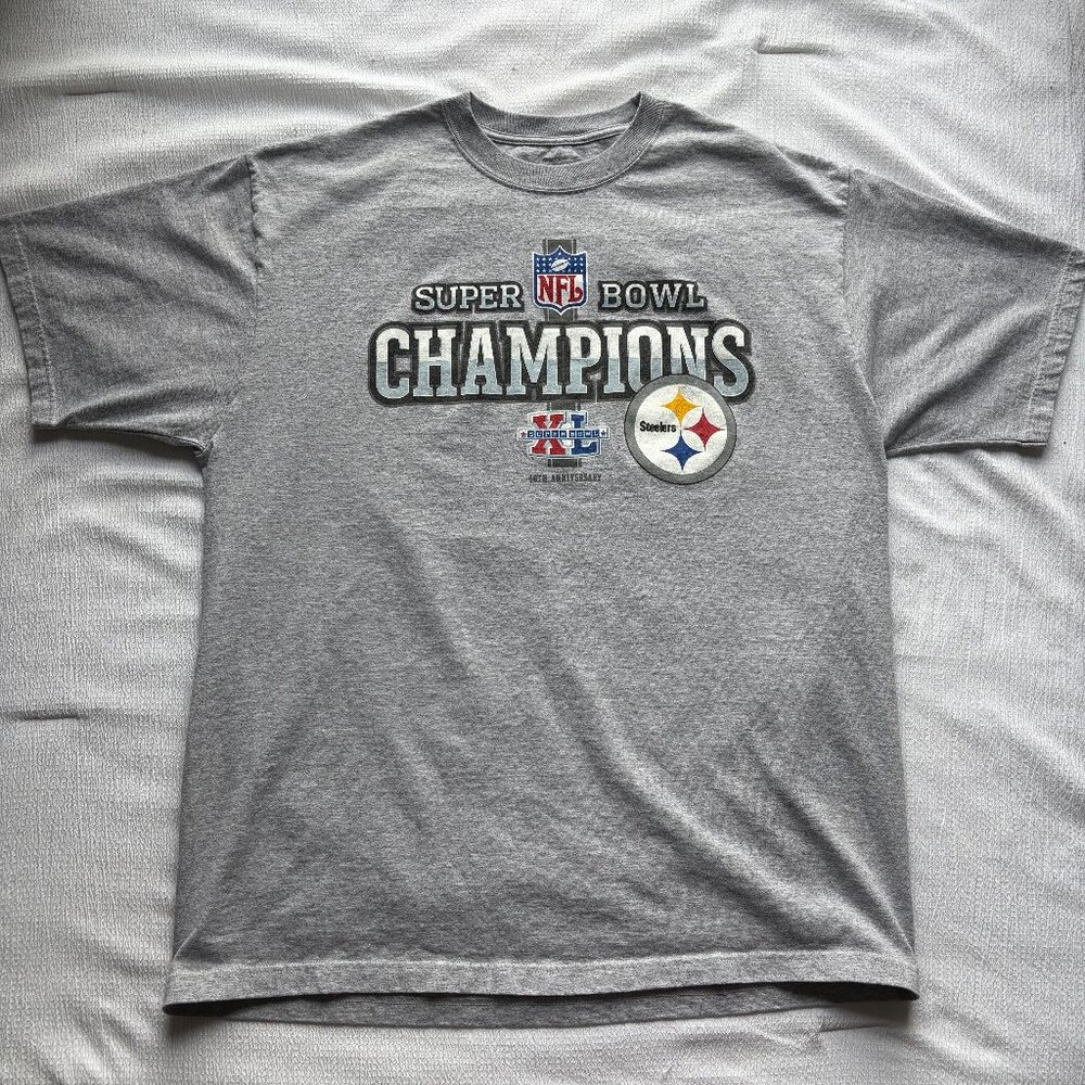 Vintage Pittsburgh Steelers Super Bowl XL Champions T-Shirt Men's Size XL Reebok